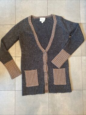 Olive & Oak V- Neck Button Down Sweater